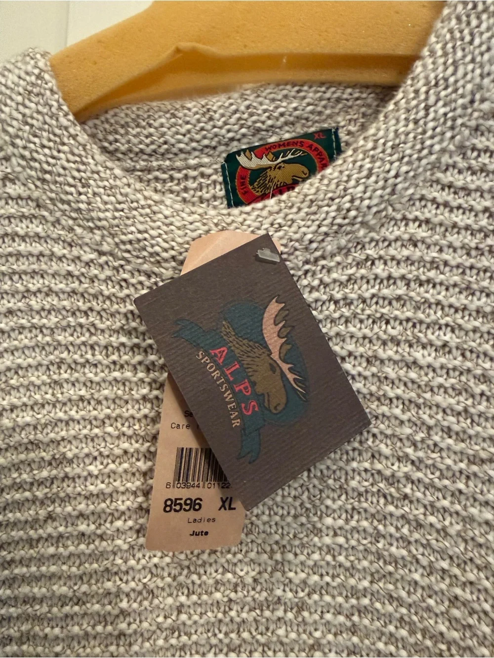NWT Alps Sportswear Women’s Jute Knit Oversized Sweater XL Vintage